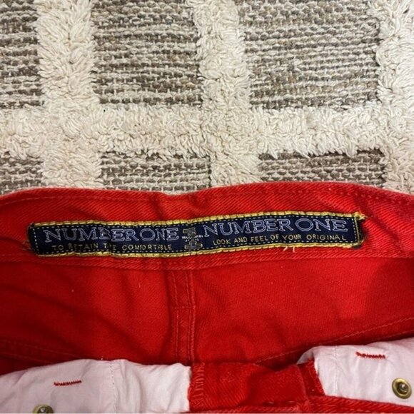 Number One Trussardi Vintage Bright Red Jeans - Picture 6 of 8